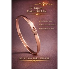 Lades Kadın Erkek Bakır Bileklik – Uğur ve Dilek Sembolü Şık Tasarım Bilezik