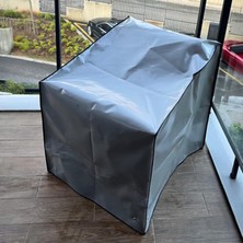 Düşler Ev Tekstili Bahçe Tekli Koltuk Mobilya Koruma Kılıfı Su Geçirmez Gri Polyester Branda 1 Yıl Garanti