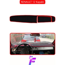 Guerrino Renault 12 Kapaklı Uyumlu  Torpido Örtüsü | Yansıma Önleyici | Tam Koruma | Hızlı Montaj | J33