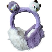 Aware Time Çocuk Peluş Figürlü Kışlık Kısa Kulaklık