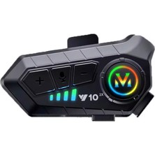 Moxti Y10 2x Motosiklet Bluetooth Kask Kulaklık Ipx6 Su Geçirmez 1000M Intercom 30 Saat Konuşma