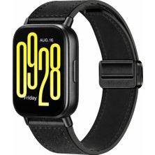 MMP Shop Xiaomi Redmi Watch 5 Active / Watch 5 Lite Uyumlu Manyetik Tokalı Suni Deri Kordon