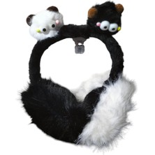 Aware Time Çocuk Peluş Figürlü Kışlık Kısa Kulaklık