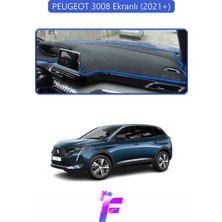 Guerrino Peugeot 3008 Ekranlı (2021+) Uyumlu Torpido Örtüsü | Yansıma Önleyici | Koruma | Kolay Montaj | J17