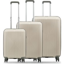 GROUND Sirius 3'lü Valiz Seti Kemik-Gri - 10728