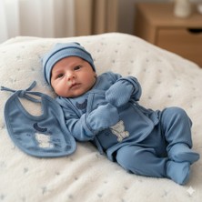 Baby Bakkal Ay ve Ayıcık Nakışlı 5 Parça Hastane Çıkışı
