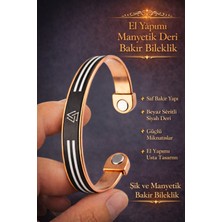 Manyetik Saf Bakır Bileklik Ayarlanabilir Mıknatıslı Model Erkek Kadın Bakır Bileziği Desenli