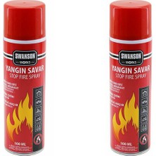 Vanch 2 ADET YANGIN SÖNDÜRÜCÜ - YANGIN SAVAR SPREY 500ML + 500 ML  EV - OFİS - OTO ARAÇ   ATEŞ BOĞUCU KÖPÜK TABAKA OLUŞTURUR (5264)