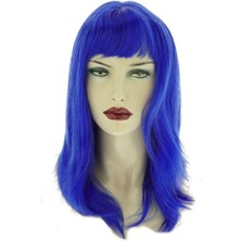 Vanch Mavi Renk Uzun Parti Peruğu (5264)