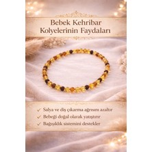 Baltık Kehribar Bebek Diş Çıkarma Kolye – Doğal & Güvenli (37 Cm)”