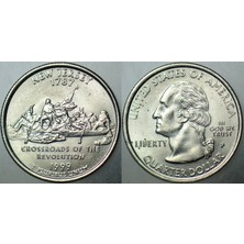 Banknoting Amerika Çeyrek Dolar 1999 P Eyaletler Serisi-New Jersey. Çilaltı+