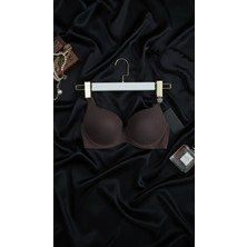 Noiverse Andes Mikro Sütyen - Double Push Up, Ekstra Dolgulu - Basic - Bronz Kahve