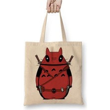 Toyaso Totoro One Piece Death Note Tokyo Ghoul Kaneki Bez Çanta Uzun Saplı Alışveriş Çantası Plaj Çantası