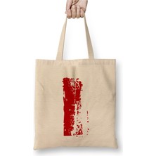 Toyaso I Harfi Beyaz Bez Çanta Uzun Saplı Alışveriş Çantası Plaj Çantası