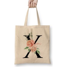 Toyaso x Harfi Beyaz Bez Çanta Uzun Saplı Alışveriş Çantası Plaj Çantası