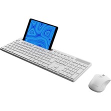 Gfc Life Store Beyaz Kablosuz Q Multimedia Klavye + Mouse Set
