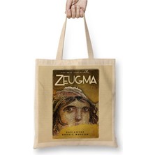 Toyaso Gaziantep Zeugma Beyaz Bez Çanta Uzun Saplı Alışveriş Çantası Plaj Çantası