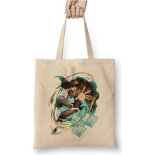 Toyaso Ranpo Edogawa The Great Detective Beyaz Bez Çanta Uzun Saplı Alışveriş Çantası Plaj Çantası