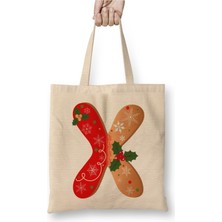 Toyaso x Harfi Beyaz Bez Çanta Uzun Saplı Alışveriş Çantası Plaj Çantası