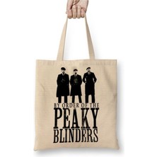 Toyaso Peaky Blinders 2 Beyaz Bez Çanta Uzun Saplı Alışveriş Çantası Plaj Çantası
