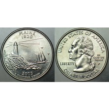 Banknoting Amerika Çeyrek Dolar 2003 P Eyaletler Serisi-Maıne. Çil(-)
