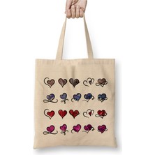 Toyaso Chrome Hearts Holographic Metallic Hearts Pattern Bez Çanta Alışveriş Çantası Plaj Çantası