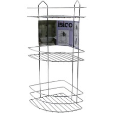 Vanch 3 KATLI - ÜÇGEN   KROM   METAL  BANYO KÖŞELİK - DUŞKABİN RAF (5264)