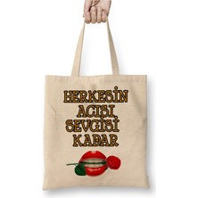 Toyaso Sevgiliye Aşk Sevgi Komik Beyaz Bez Çanta Uzun Saplı Alışveriş Çantası Sevgililer Günü