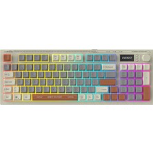 Gfc Life Store Sılent Pro Gri Mavi/gri/kahve Sessiz Rgb Q Membrane Oyuncu Klavyesi