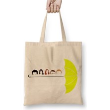 Toyaso How I Met Your Mother 03 Beyaz Bez Çanta Uzun Saplı Alışveriş Çantası Plaj Çantası