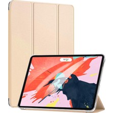 Gfc Life Store iPad Pro 12.9'' 2018 (A1876-A2014-A1895-A1983) Smart Case ve Arka Için Kılıf Gold [ipad Pro 12.9 2018 ile Uyumlu Kılıf - Gold]