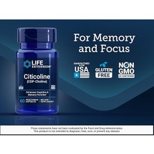 Life Extension Citicoline Cdp Cognizin Choline Brain & Cognitive Memory 60 Vegetarian Caps