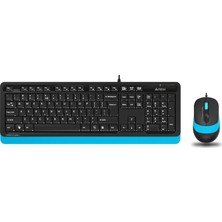 Gfc Life Store F1010 Q USB Türkçe Fn-Multimedya Klavye+Optik 1600DPI Siyah/mavi Mouse Set