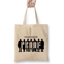 Toyaso Bts We Are Bulletproof Proof Beyaz Bez Çanta Uzun Saplı Alışveriş Çantası Plaj Çantası