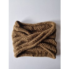 Hobi Kafe El Örgüsü Haki Renk Kadınlar Için Boyunluk