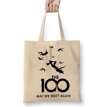 Toyaso The Hundred 100 Beyaz Bez Çanta Uzun Saplı Alışveriş Çantası %100 Pamuk Modern Koleksiyon