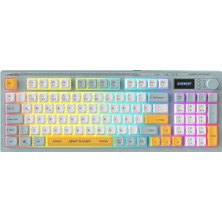 Gfc Life Store Sılent Pro Mavi/beyaz/sarı Sessiz Rgb Q Membrane Oyuncu Klavyesi