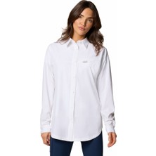 Columbia Kadın Uzun Kollu Gömlek Beyaz Renkli Omni-Shade™ UPF 50 Koruma ile Outdoor Kullanım için