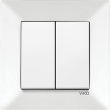 Viko Meridian Beyaz Sıva Altı Dual Anahtar 5 Adet