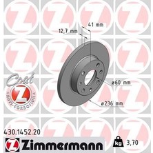 Zimmermann Zımmermann 430.1452.20 - Ön Fren Aynası Corsa B-Astra F-Vectra A-Ascona C-Combo B 94-01 236×13X4DL Dolu