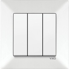 Viko Meridian Beyaz Kapaklı Priz (10 Adet)