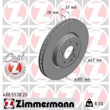 Zimmermann Zımmermann 400.5538.20 - Fren Dıskı On Mercedes W177 W247 C118