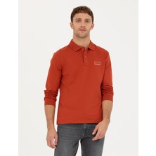 Pierre Cardin Erkek Kiremit Slim Fit Sweatshirt 50279558-VR031