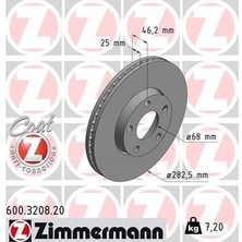 Zimmermann Zımmermann 600.3208.20 - Ön Fren Aynası Passat-Variant1.8 T 1.9tdi 2.3 Vr5 2.8 10.96/11.00 282×25X5DLXHAVALI 986478872-DF4045