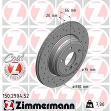 Zimmermann Zımmermann 150.2904.52 - Arka Fren Aynası Bmw 3 F30-F80-F31-F34 4 F32-F82-F36 Delikli 986479622-DF6512S