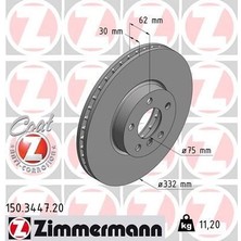 Zimmermann Zımmermann 150.3447.20 - Fren Dıskı On 332MM Bmw E70 F15 E71 F16