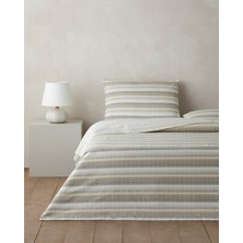 English Home Woody Kolay Ütülenir Tek Kişilik Nevresim Seti 160x220 cm Bej-Kahverengi