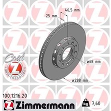 Zimmermann Zımmermann 100.1216.20 - Ön Fren Aynası Passat-Varıant 11/96/5.05 Audı A4-A6 1.8 20V-1.9TDI 97 288×25X5DLXHAVALI 986478546-DF2652-DF2652BP