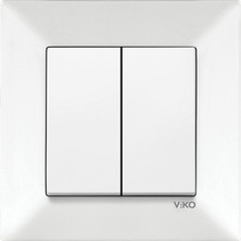 Viko Meridian Beyaz Komütatör(Ikili Anahtar) (15 Adet)