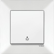 Viko Meridian Beyaz Light (Zil/ışık Anahtar)(10 Adet )